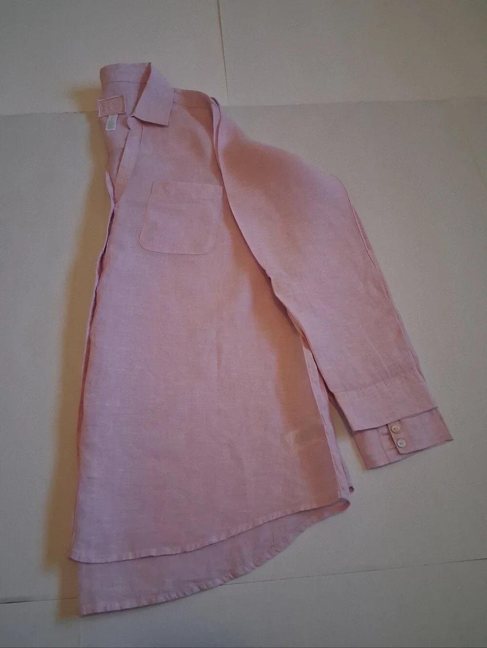 Sigrid Olsen Pale Pink Linen Shirt - Picture 9 of 9